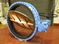 One of the 60" bore butterfly valves